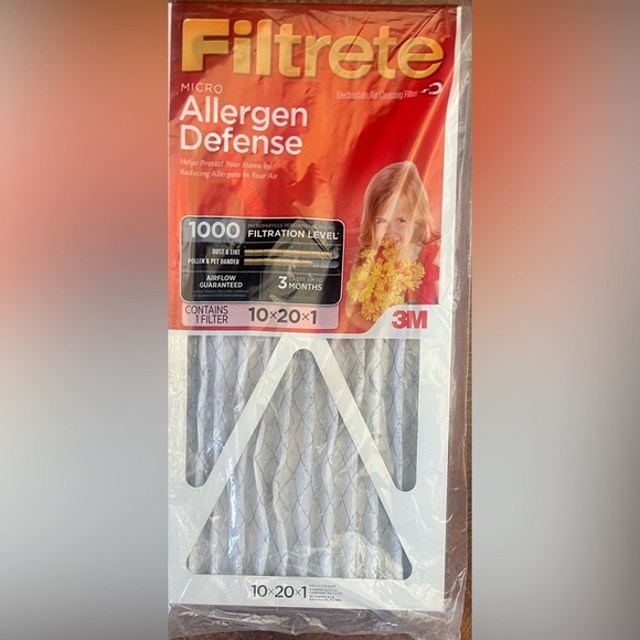 2 new in package micro allergen filtrete air filters 10”x20”x1” - Picture 2 of 5